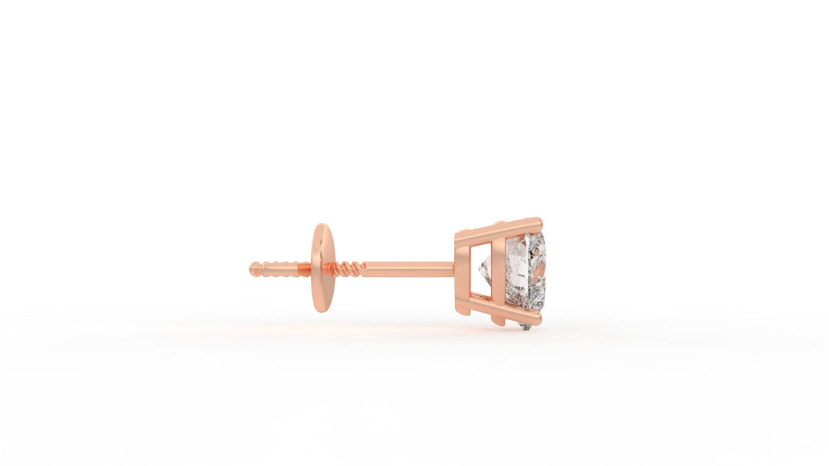 3.00 CTW Heart-Shaped Diamond Stud Earrings