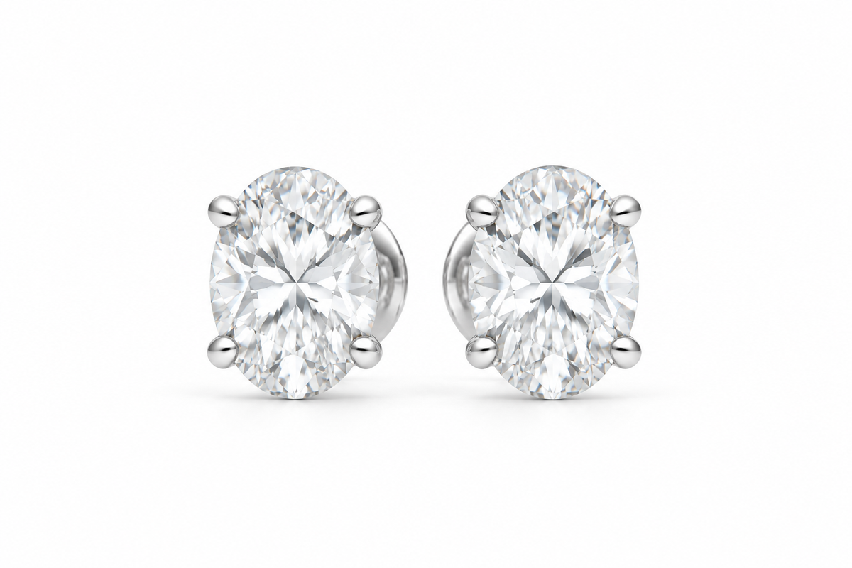 1.00 CTW Lab-Grown Diamond Stud Earrings