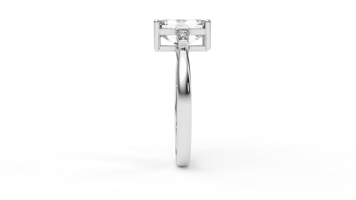 2.20 CTW Emerald Cut Diamond Engagement Ring