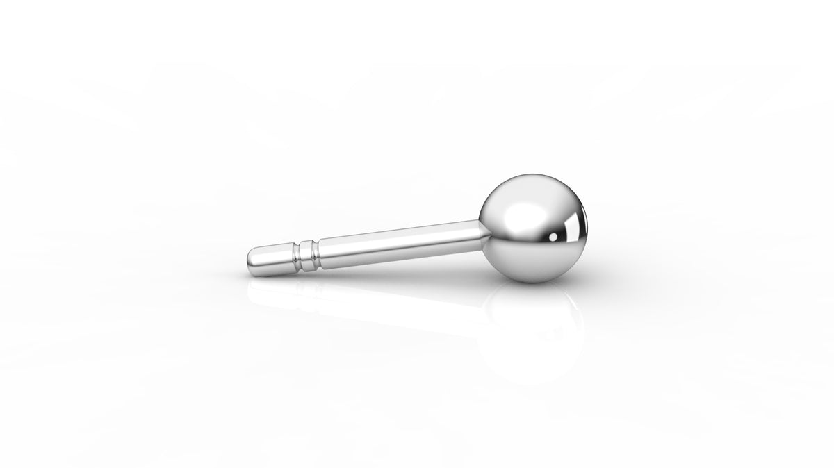 Silver ball earring GLAM NYC