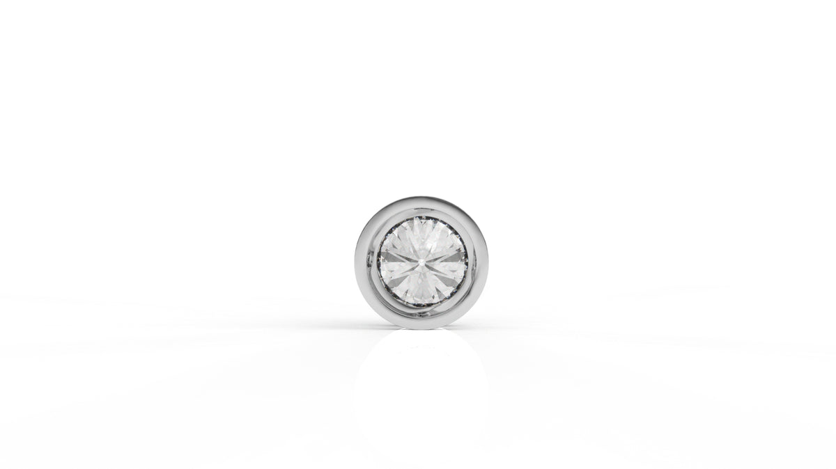 3.00 CTW Round Diamond Bezel Solitaire Pendant