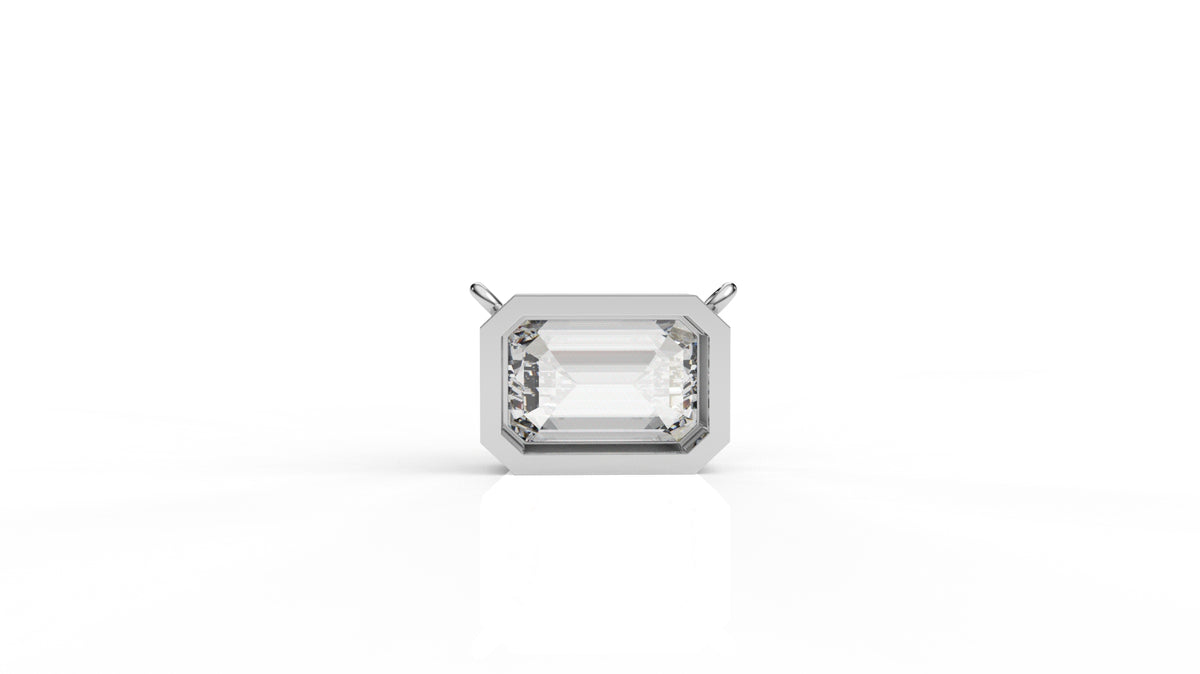 3.00 CTW Emerald Cut Diamond Solitaire Pendant