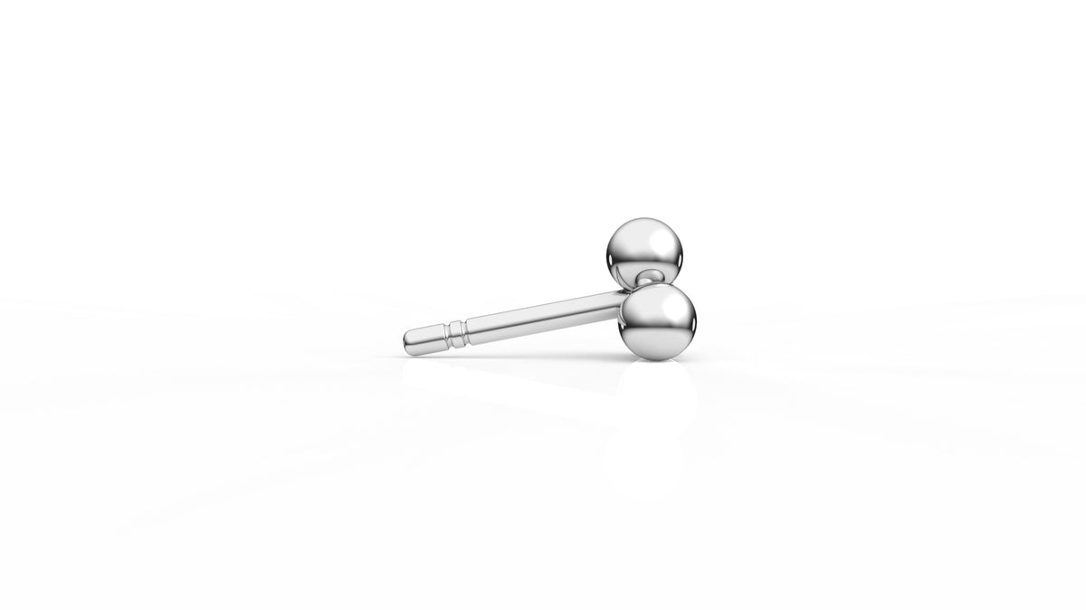 Silver sphere earrings GLAM NYC