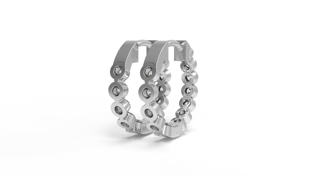 1.26 CTW Lab-Grown Diamond Hoop Earrings