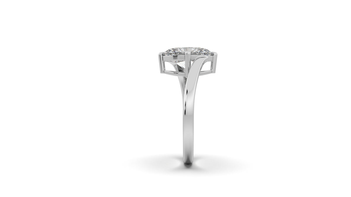 2.5 CTW Oval Diamond Solitaire Engagement Ring