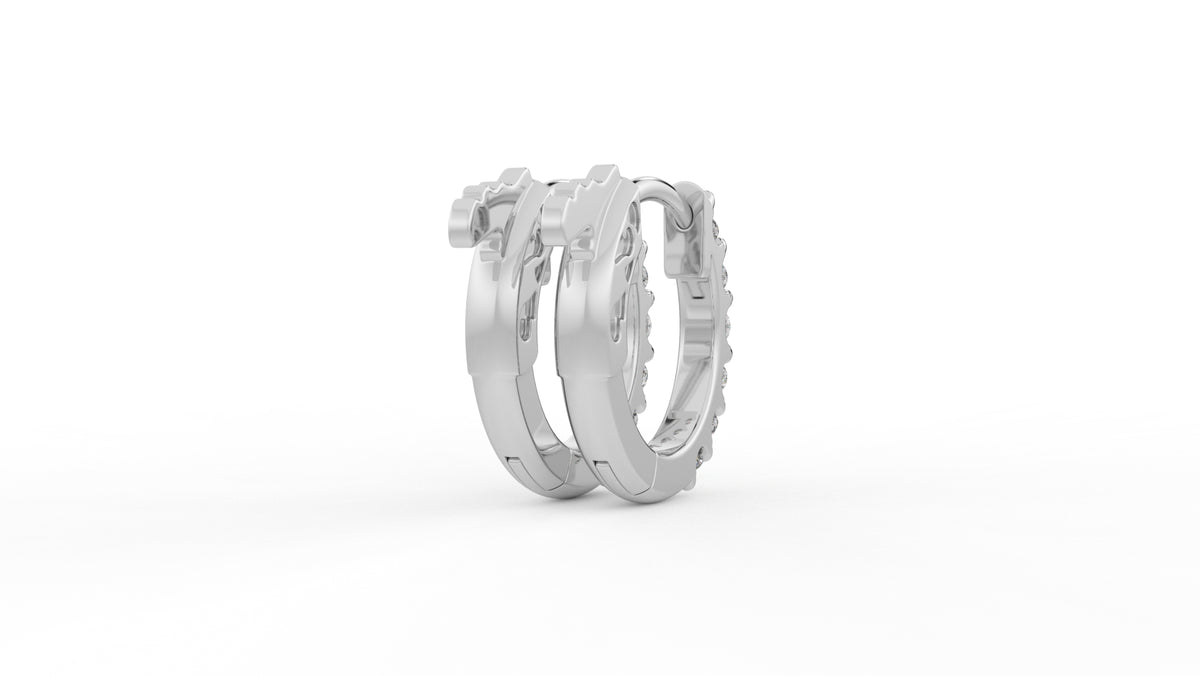 0.18 CTW Diamond Huggie Hoop Earrings