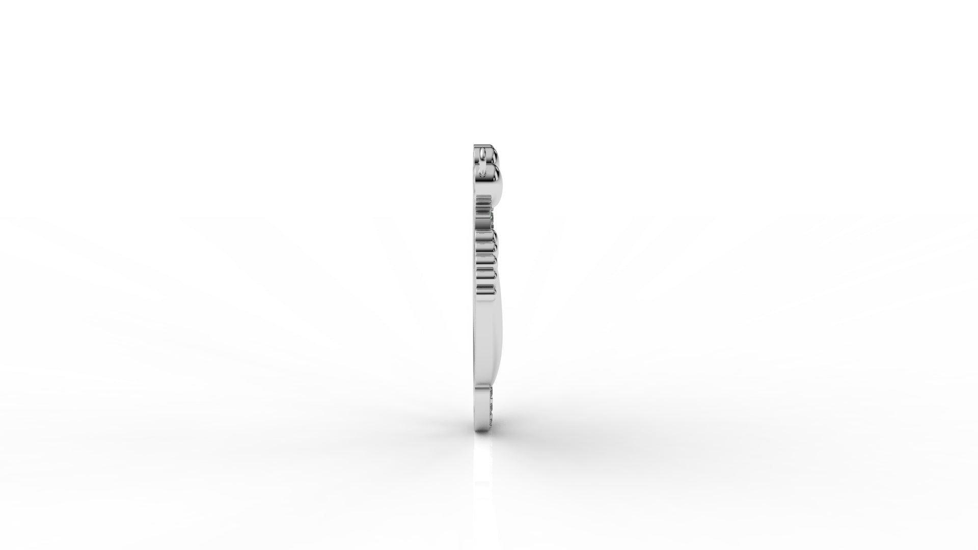 Iced Baby Footprint Pendant – 1.33 CT Diamond Accent | Sterling Silver