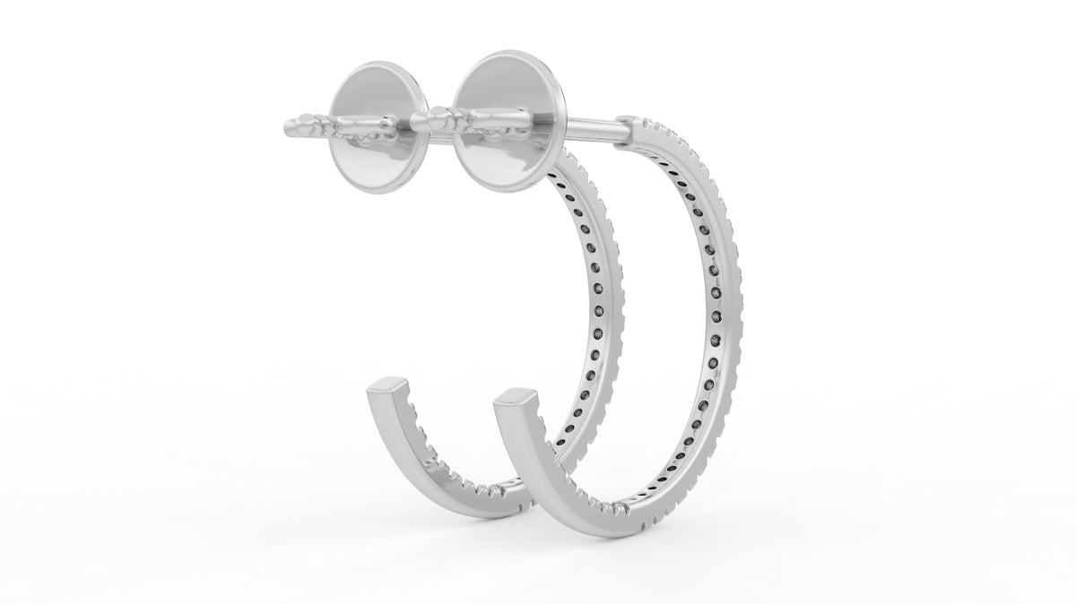 0.41 CTW Diamond Inside-Out Hoop Earrings