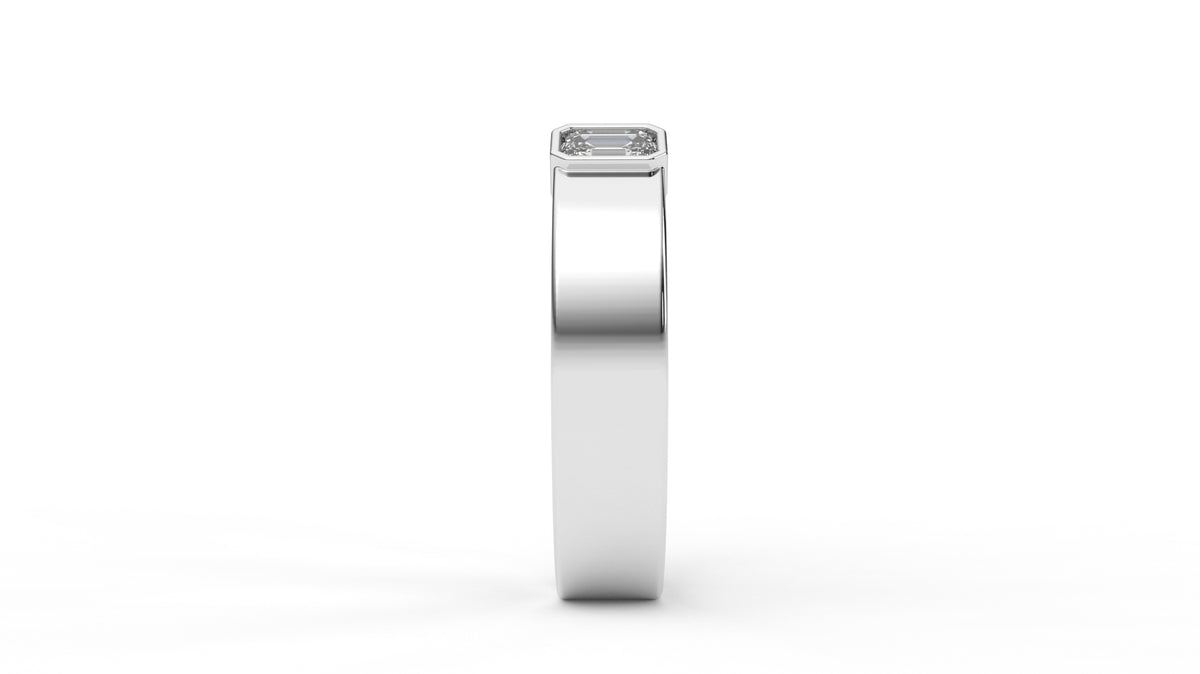 0.45 CTW Diamond Open Cuff Baguette Ring
