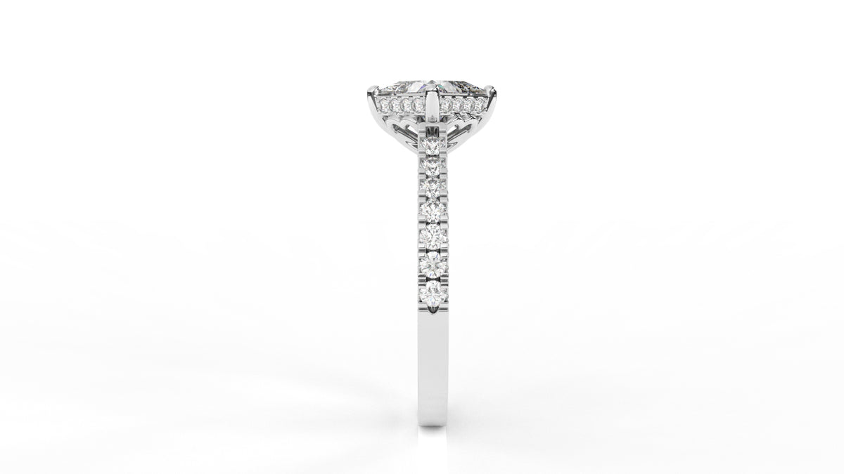 Silver ring with diamonds GLAM NYC