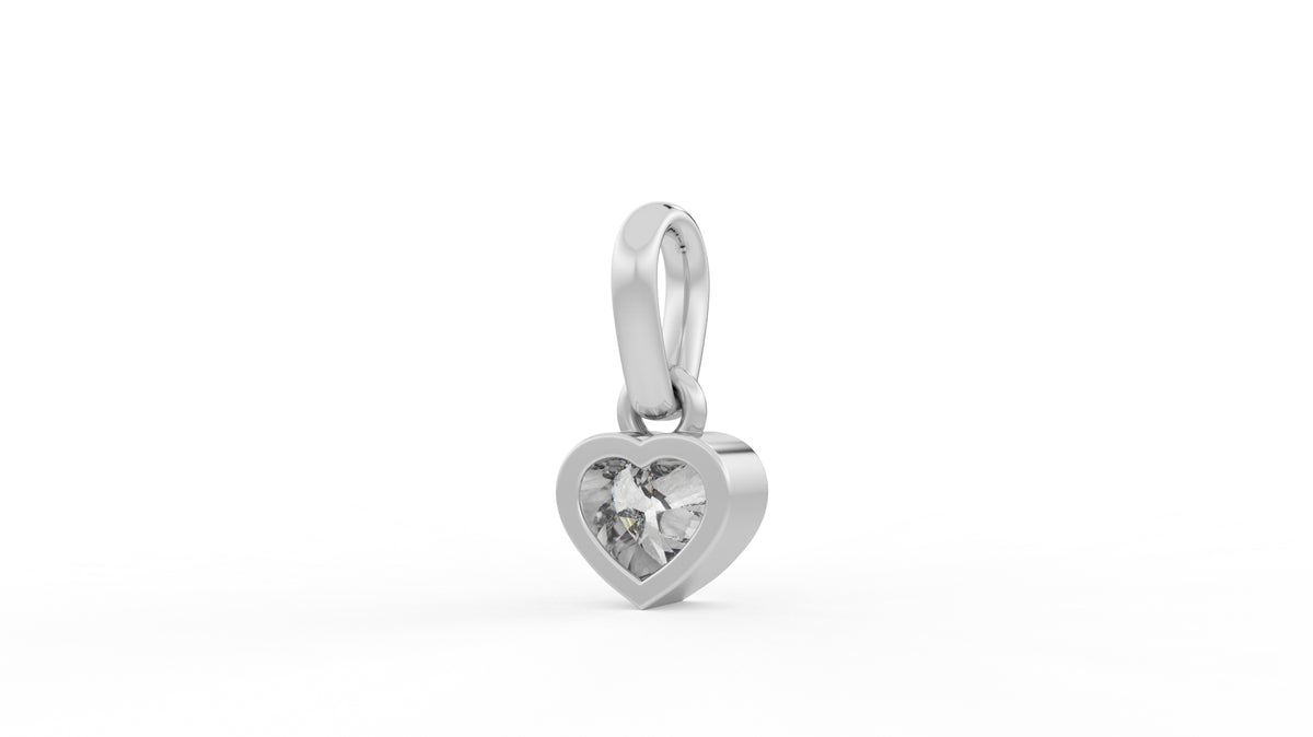 1 CTW Heart Cut Diamond Solitaire Pendant