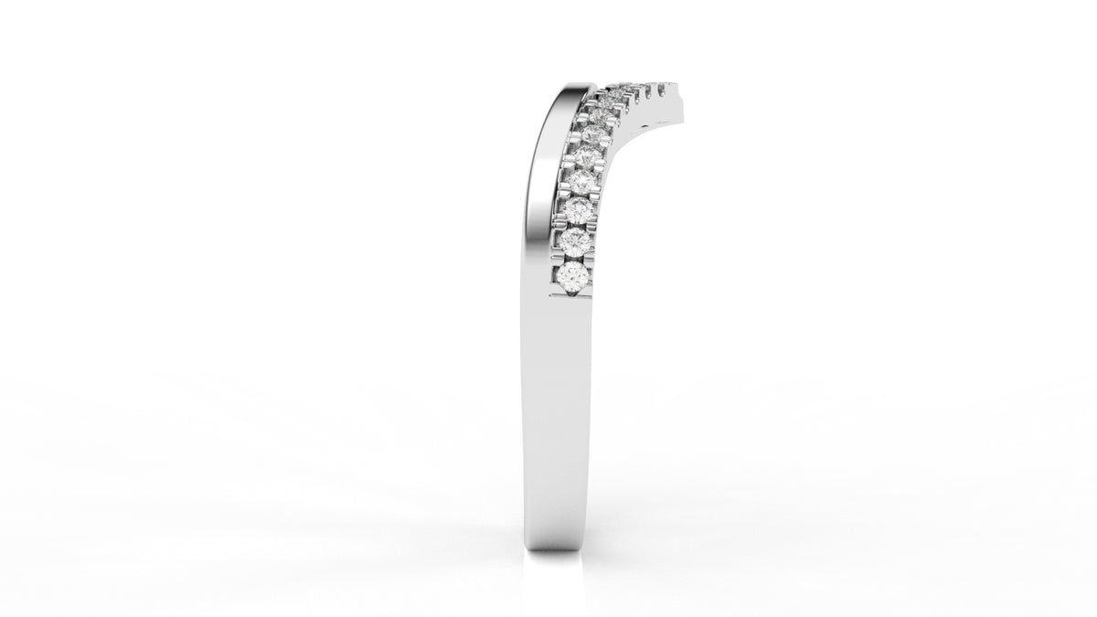 Silver ring with small diamonds GLAM NYC