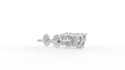 3.00 CTW Heart-Shaped Diamond Stud Earrings