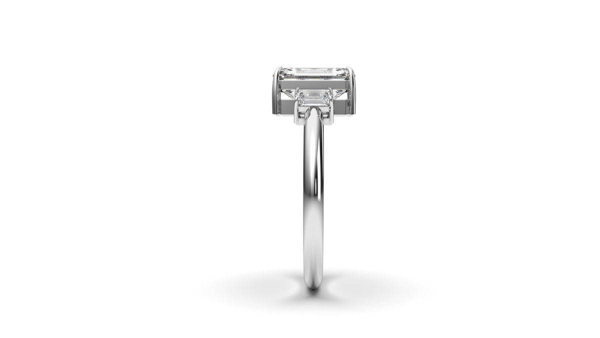 2.50 CTW Emerald Cut Diamond Engagement Ring