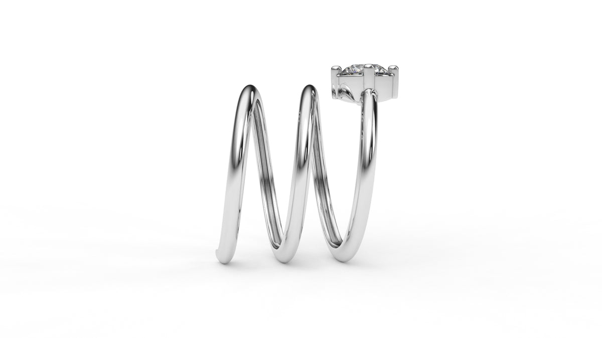 0.75 CTW Diamond Spiral Wrap Ring