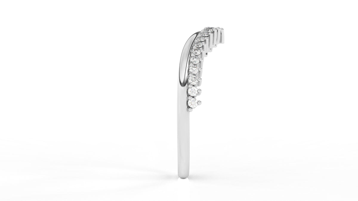Silver ring with small diamonds GLAM NYC