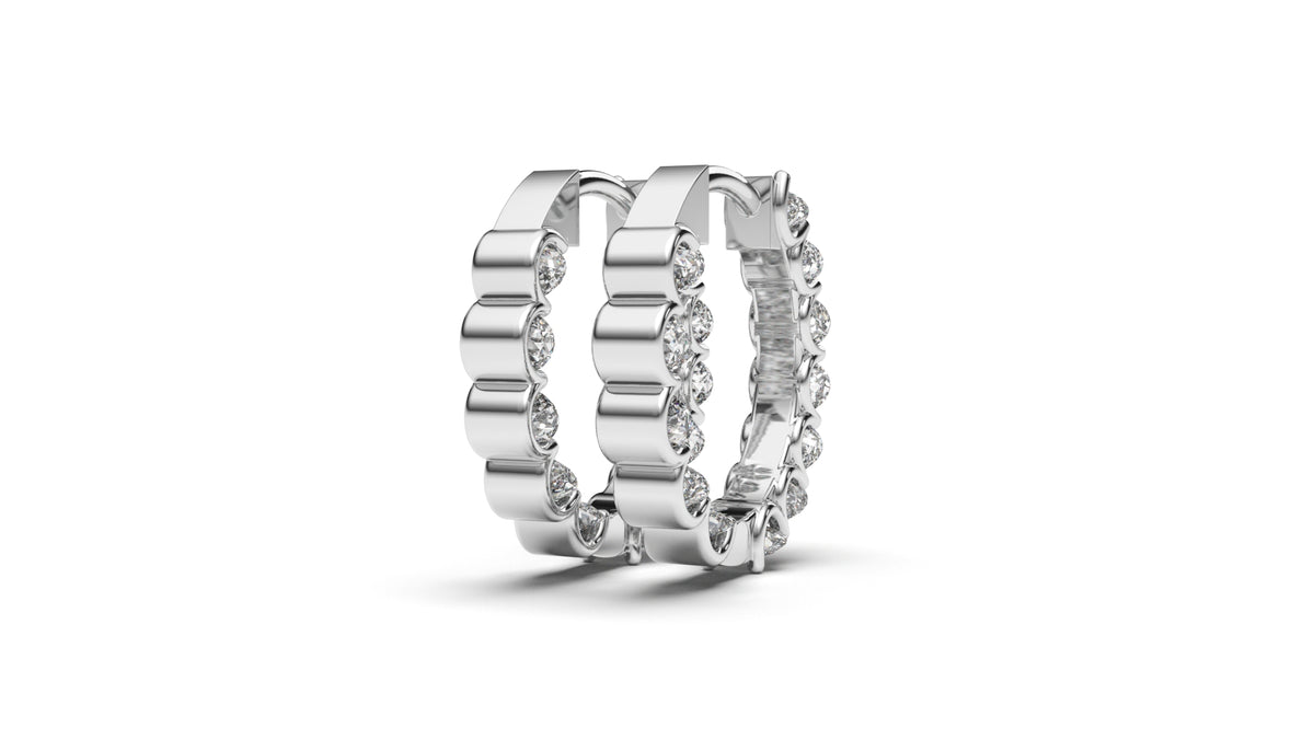 1.92 CTW Diamond Hoop Earrings