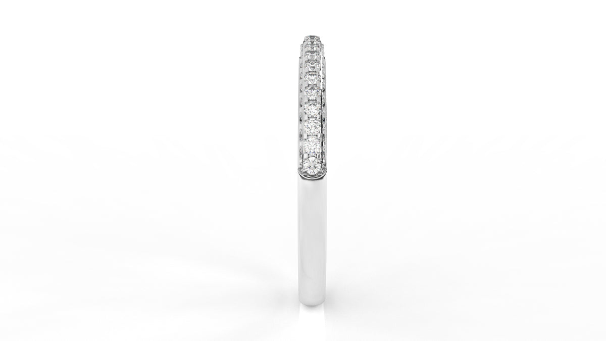 Silver ring with embedded diamonds GLAM NYC