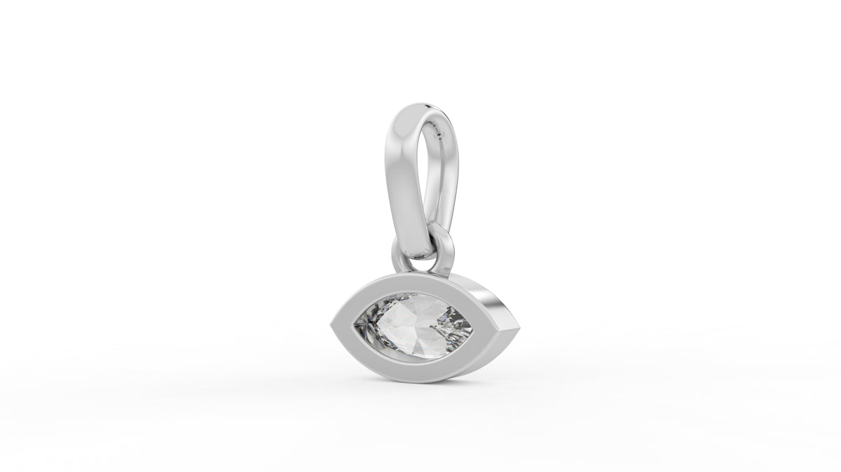 1 CTW Marquise Cut Diamond Solitaire Pendant