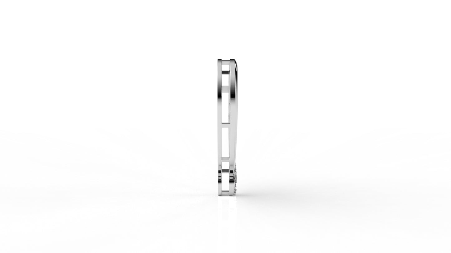 Double Heart “Mom” Pendant – Diamond Accent | Sterling Silver