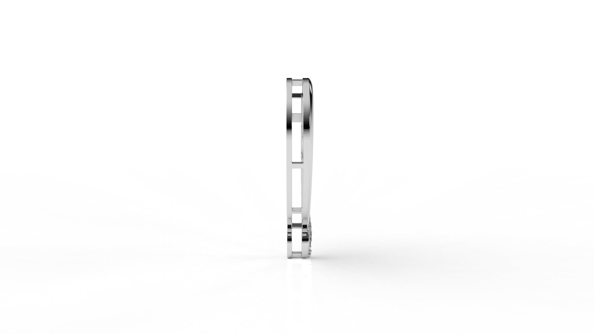 Double Heart “Mom” Pendant – Diamond Accent | Sterling Silver