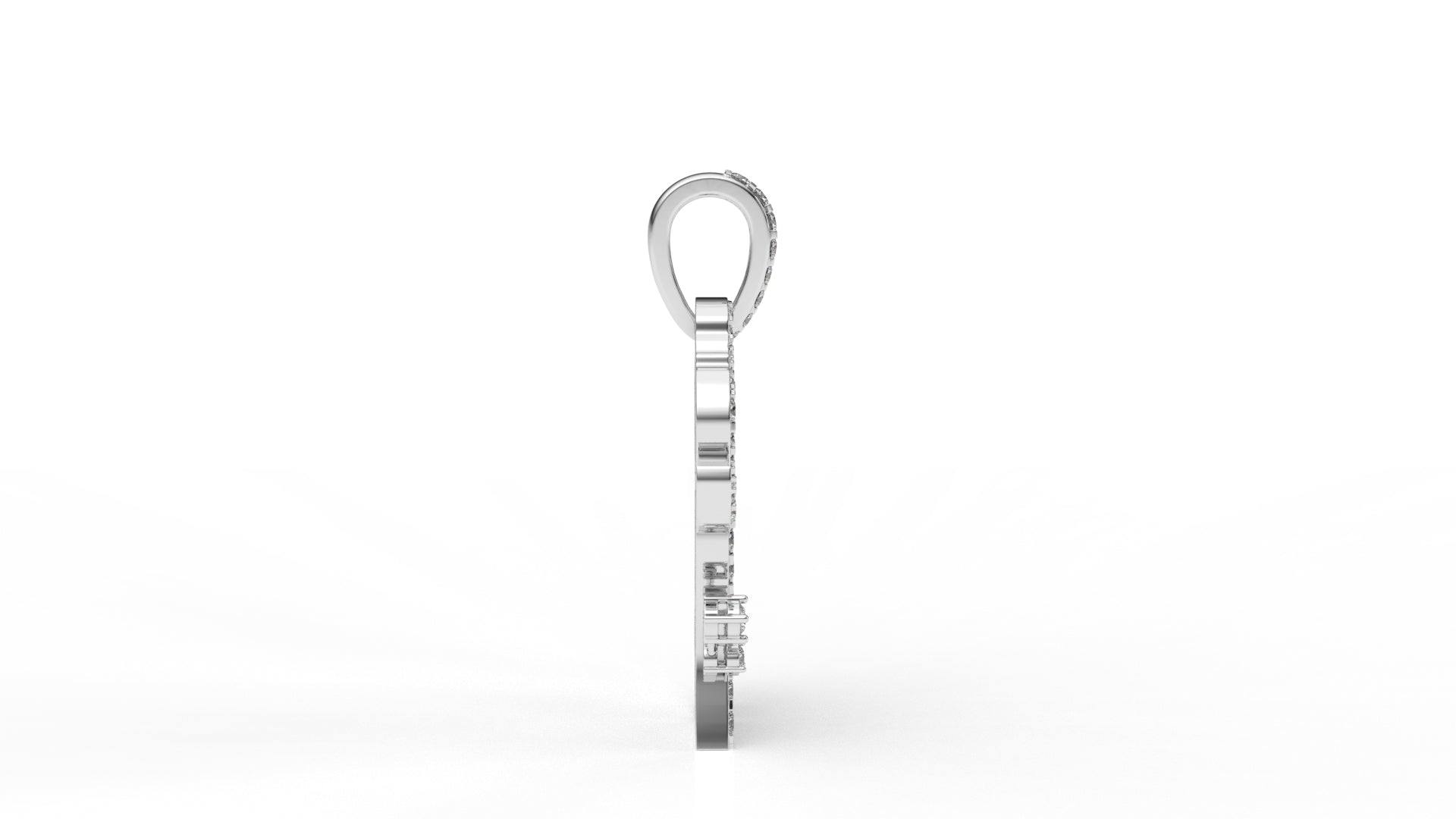 Eternal Love Silhouette Pendant – Diamond mom and daughter Charm