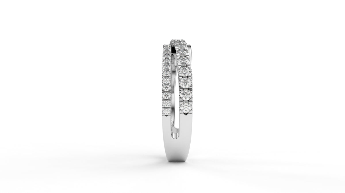 0.67 CTW Diamond Triple Row Wedding Band