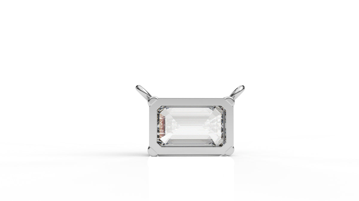 2.00 CTW Emerald Cut Diamond Solitaire Pendant
