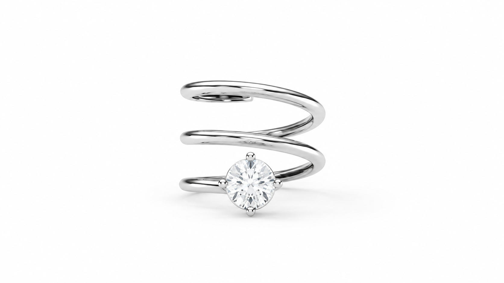 0.75 CTW Diamond Spiral Wrap Ring