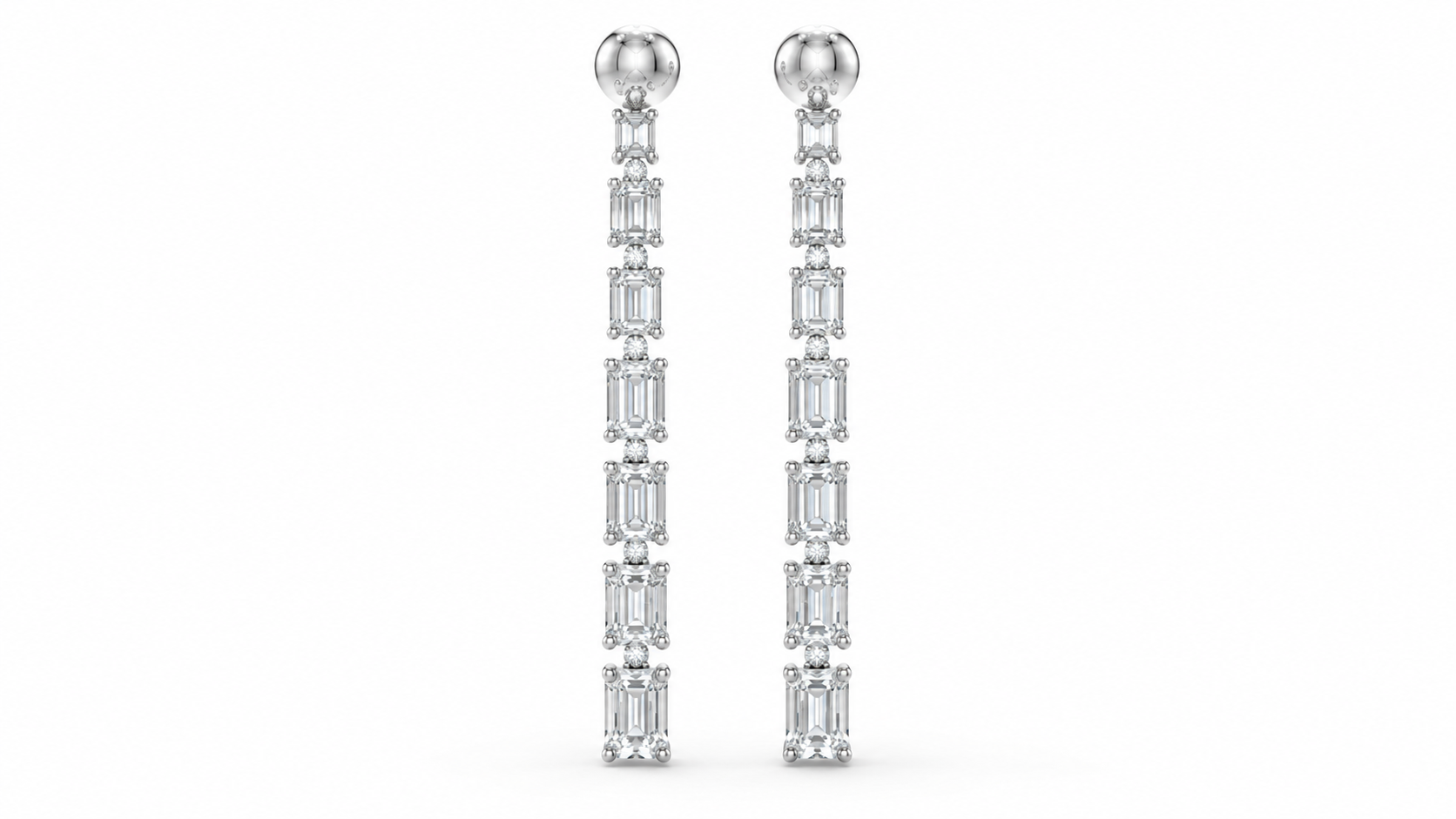 9.40 CTW Diamond Drop Earrings