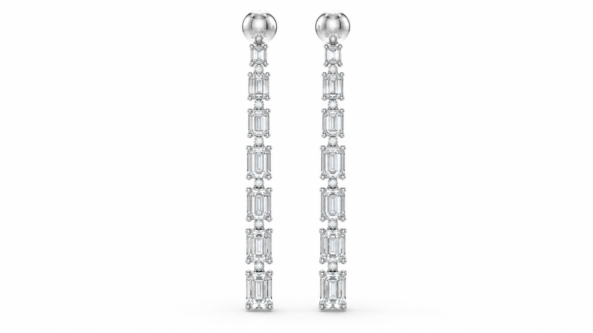 9.40 CTW Diamond Drop Earrings