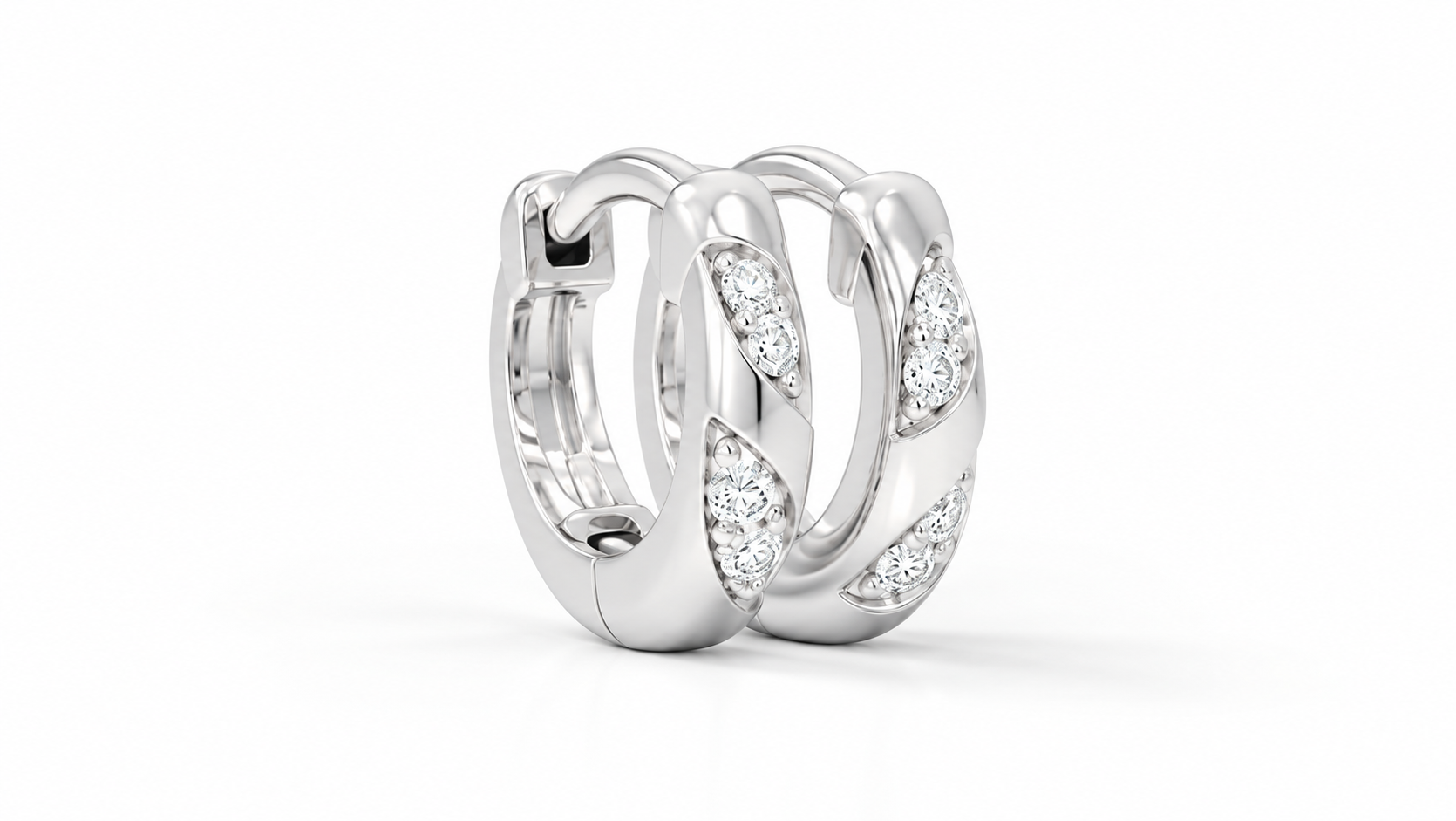 0.05 CTW Minimal Diamond Bar Earrings