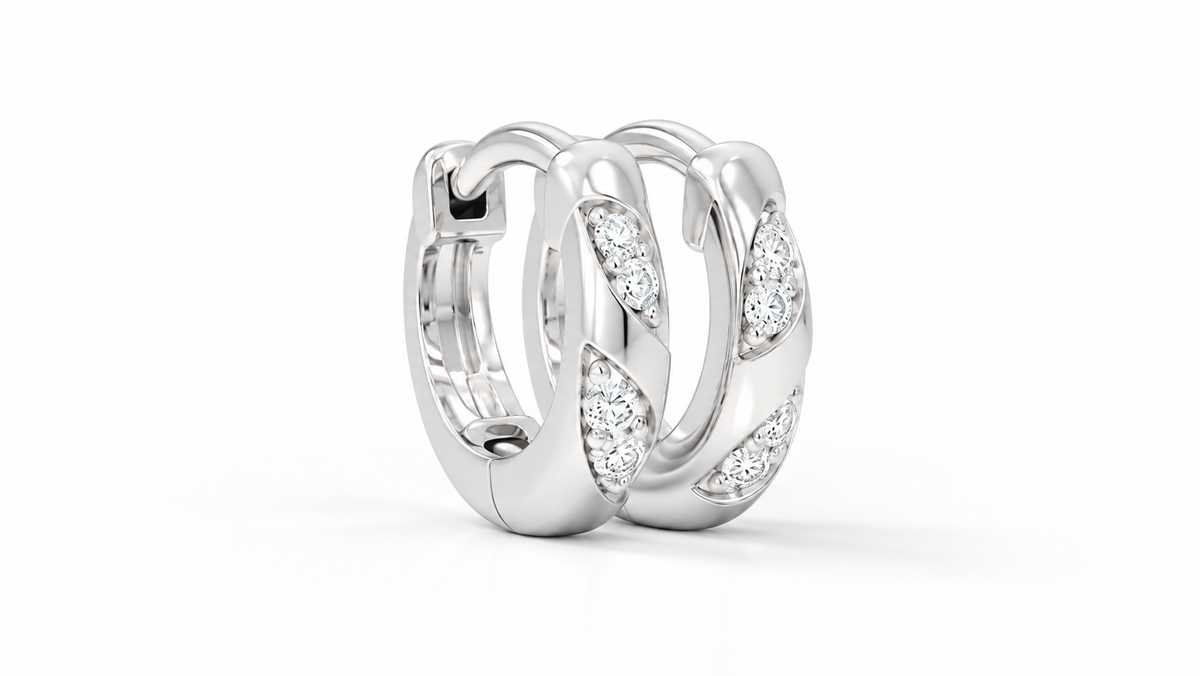 0.05 CTW Minimal Diamond Bar Earrings