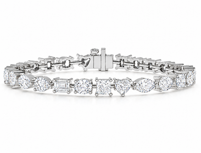 12.47 CTW Alternating Round Diamond Tennis Bracelet
