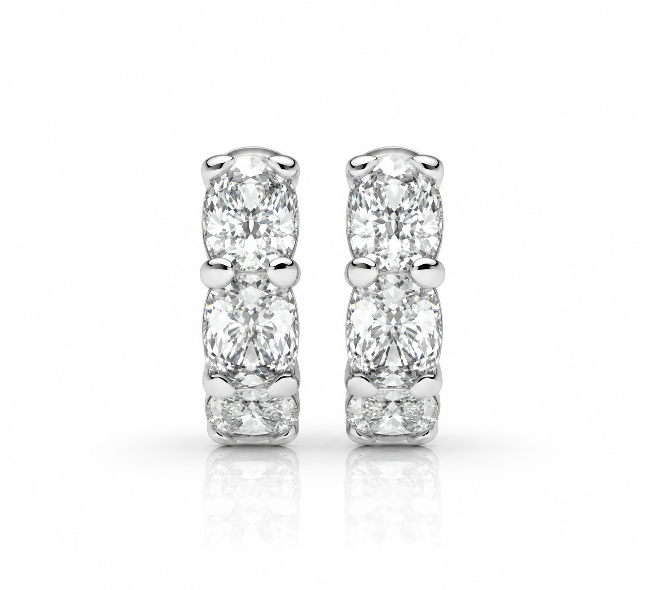 3.00 CTW Lab-Grown Diamond Hoop Earrings