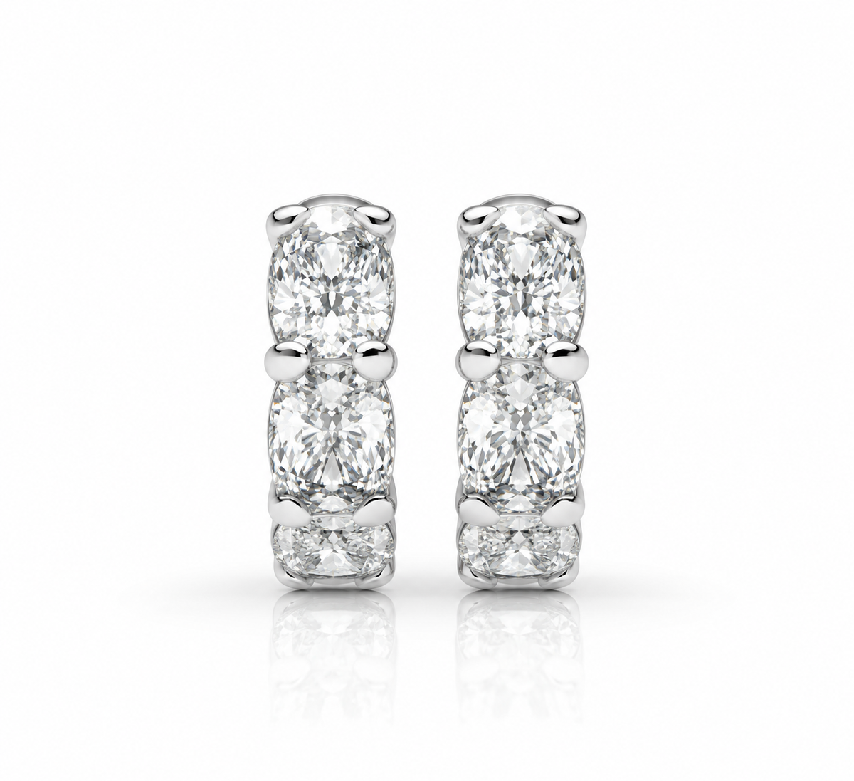 3.00 CTW Lab-Grown Diamond Hoop Earrings