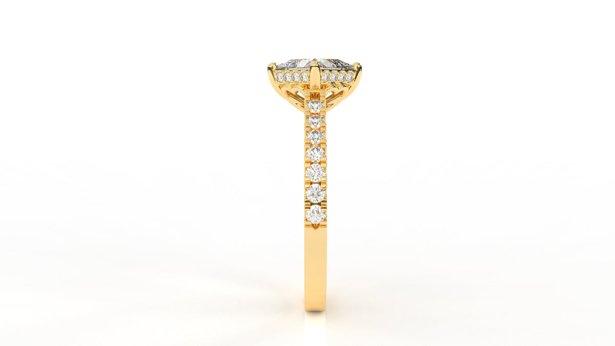 Gold ring with diamonds GLAM NYC