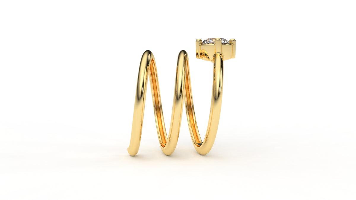 0.75 CTW Diamond Spiral Wrap Ring