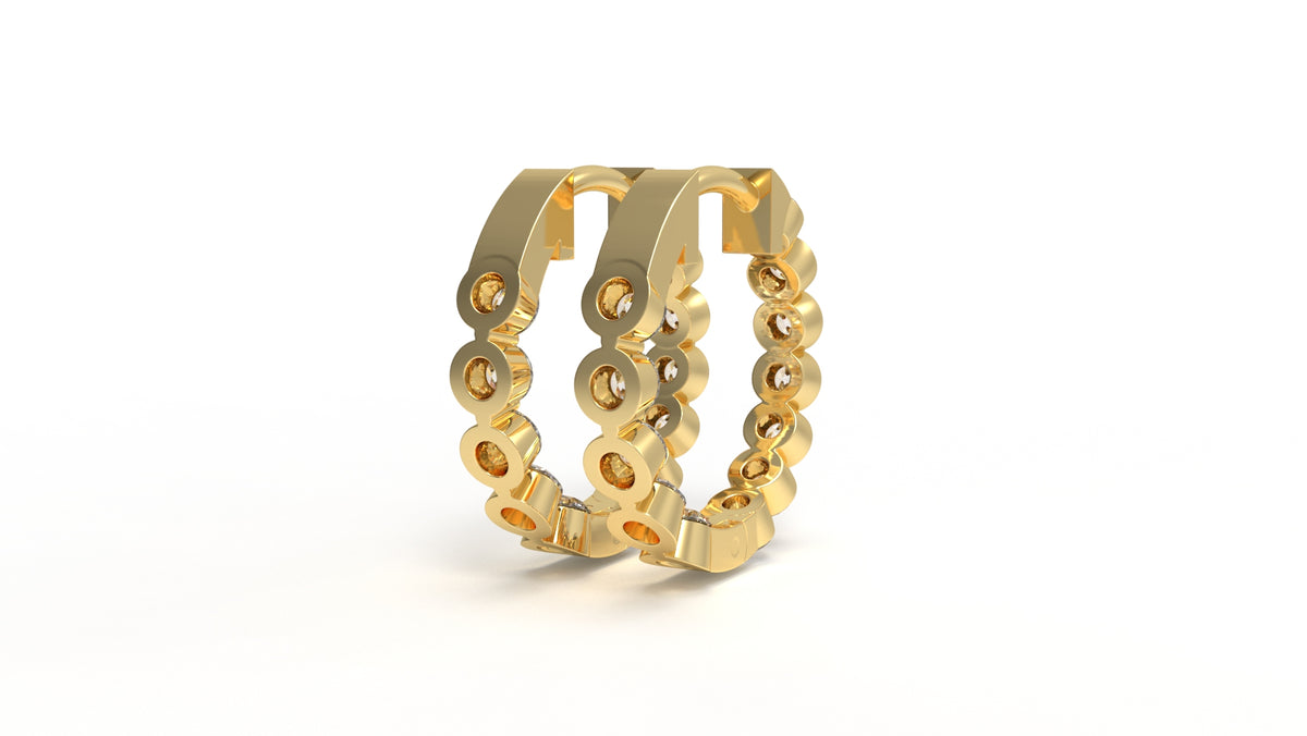 1.26 CTW Lab-Grown Diamond Hoop Earrings