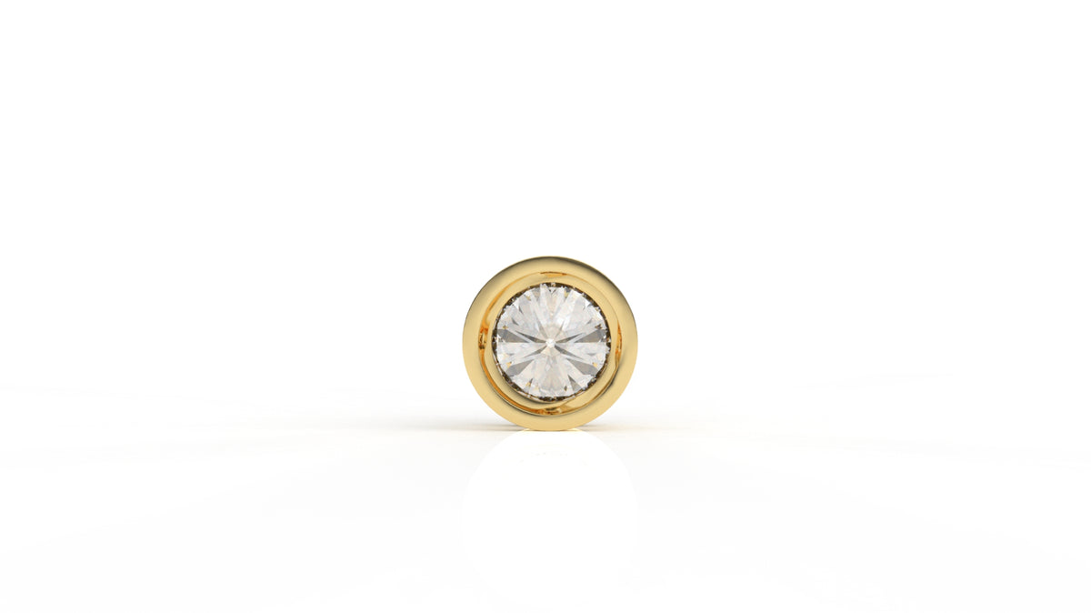 3.00 CTW Round Diamond Bezel Solitaire Pendant