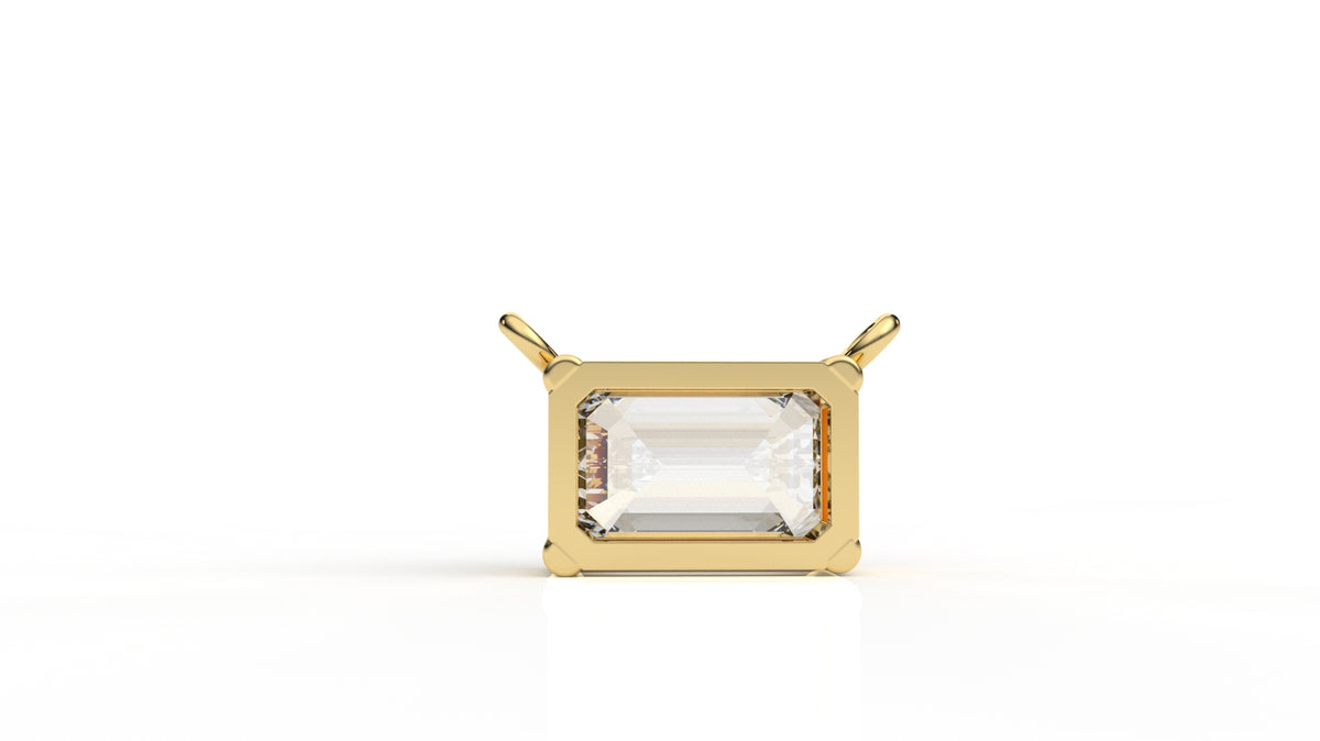 2.00 CTW Emerald Cut Diamond Solitaire Pendant
