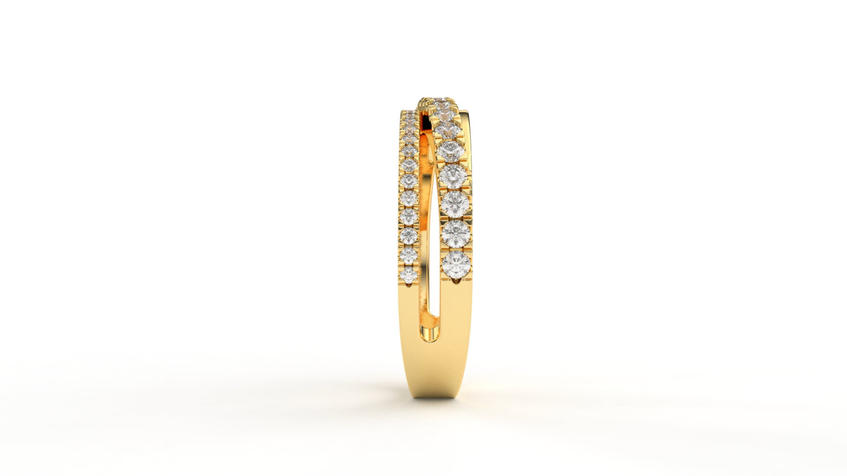 0.67 CTW Diamond Triple Row Wedding Band