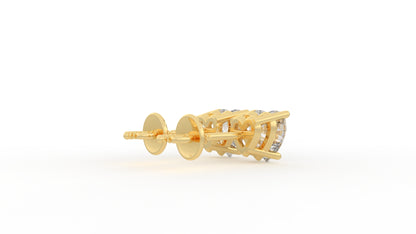 3.00 CTW Heart-Shaped Diamond Stud Earrings