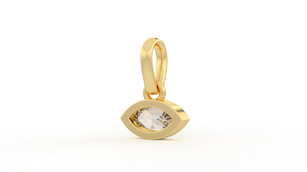 1 CTW Marquise Cut Diamond Solitaire Pendant