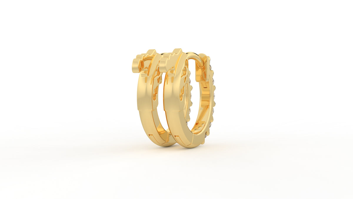 0.18 CTW Diamond Huggie Hoop Earrings