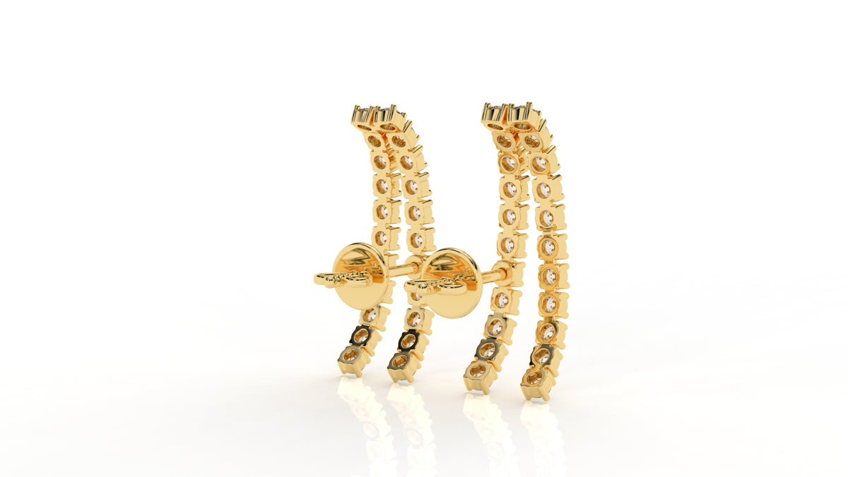 1.67 CTW Lab-Grown Diamond Hoop Earrings