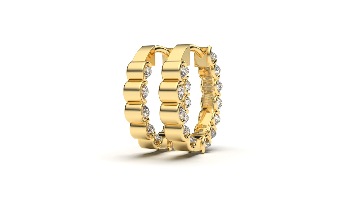 1.92 CTW Diamond Hoop Earrings