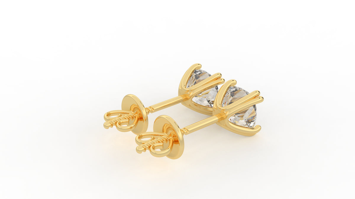 1.30 CTW Round Diamond Stud Earrings