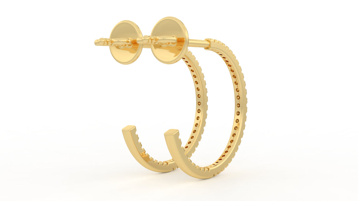 0.41 CTW Diamond Inside-Out Hoop Earrings