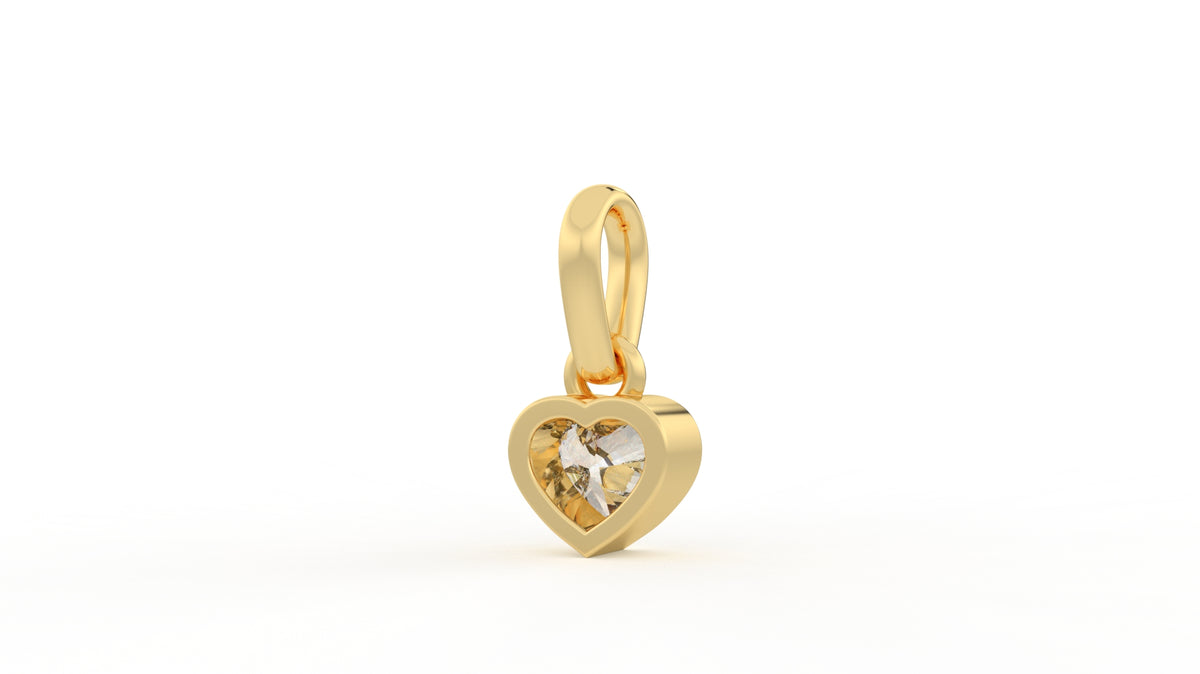 1 CTW Heart Cut Diamond Solitaire Pendant